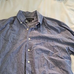 Brooks Brothers Men's Blue Checkered Shirt Button Down Sz L